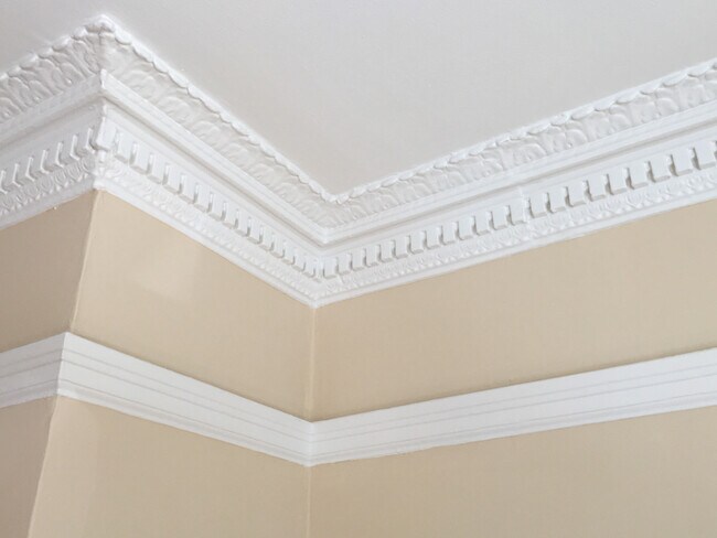 original "dental" crown moulding - 415 Prentiss Street