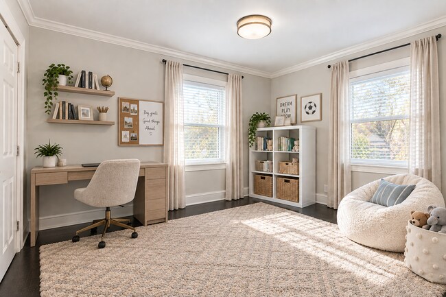 El dormitorio, amplio y acogedor, ofrece un refugio confortable con abundante luz natural. - 237 Johnson Ave