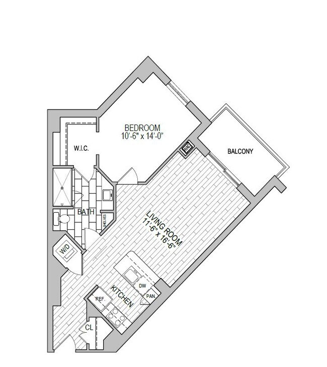 Tier 19 Modernized Floor Plan - Richmond Square