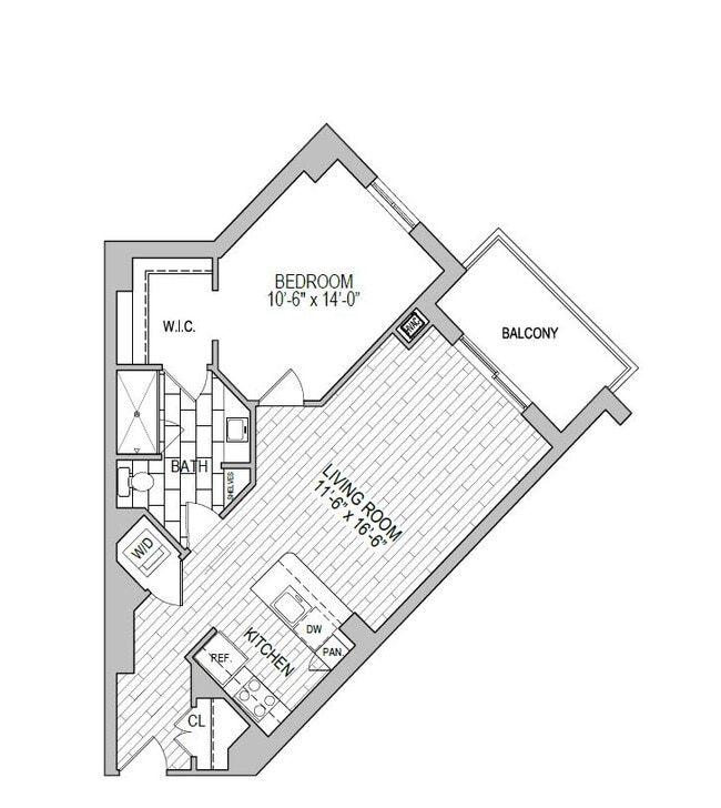 Tier 19 Modernized Floor Plan - Richmond Square