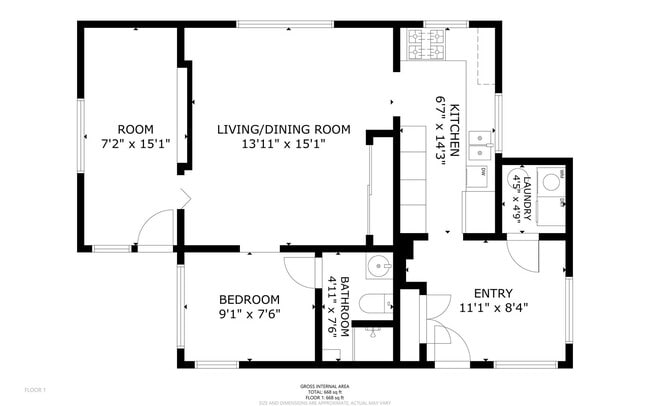 Building Photo - Two bedroom, One bath home