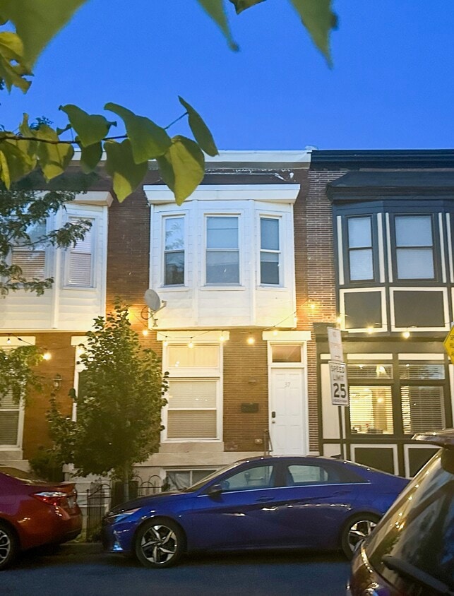 Front of House at Night - 37 S Ellwood Ave