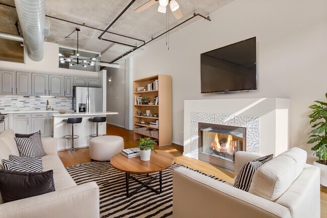 Living Room and Kitchen - Virtually Staged - 933 W Van Buren St