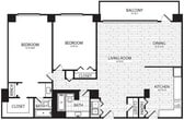 2 Bedroom, 2 Bath 1313 SF B1