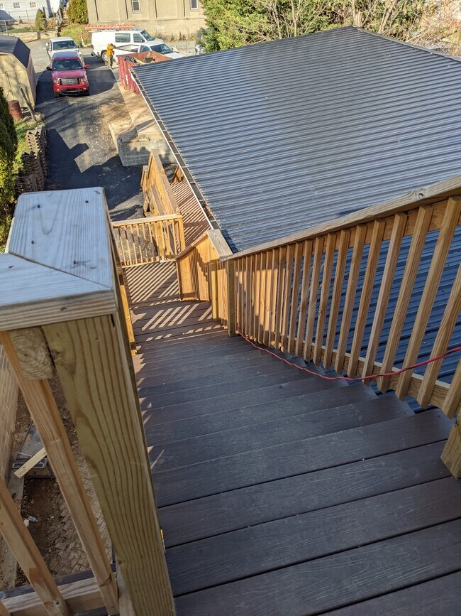 Stairwell leading to off-street parking - 313 Walnut St