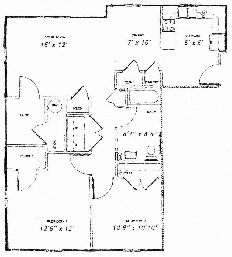 Plano de planta - Paladin Village Apartment Homes