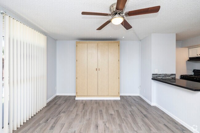 Studio - 450SF - Living Room - The Madrid Courtyard Apartments