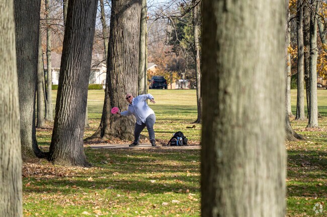 Venture through the woods at Firefighters Park in Troy.