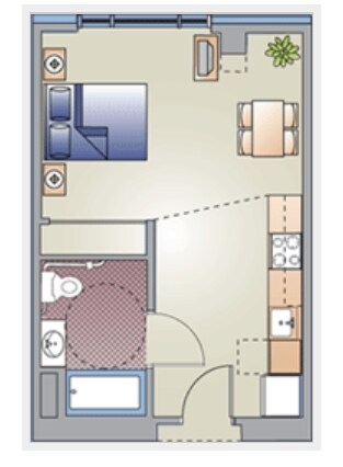 Estudio- 0 HAB/1 BA - Pacific Tower Apartments