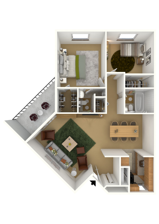 2 bedroom 2 bathroom - The Crossings at Glassboro