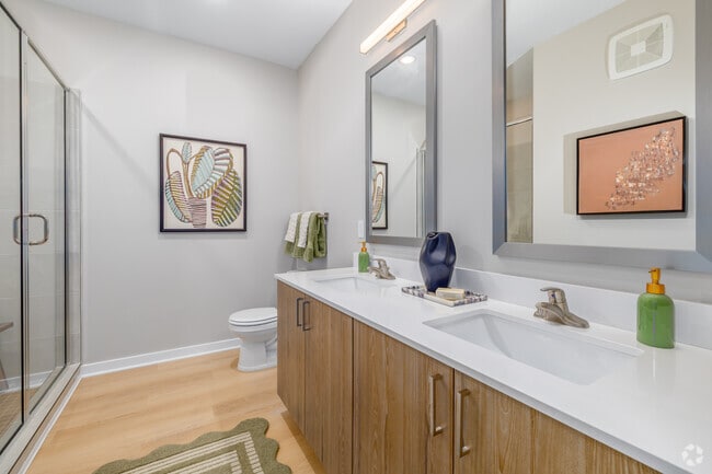 2BR, 2BA - 1,200SF - Jade Primary Bathroom - Natura by Murbeck