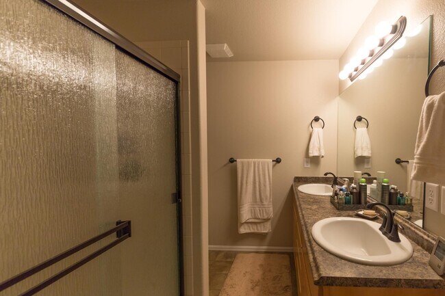 Master bath with shower and double sinks - 2786 Exmoor Ln