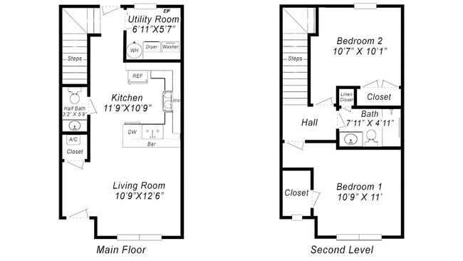 Building Photo - Special: 2BR, 1 1/2BA townhouse $300 off first month