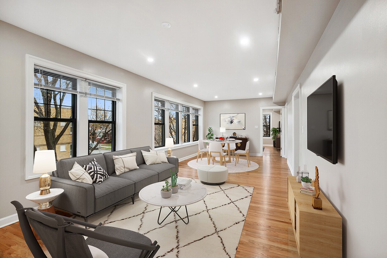 Living & Dining Room - 3053 N LeClaire Ave