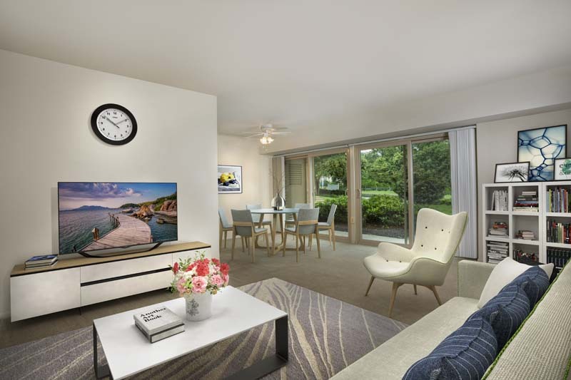 Spacious Living and Dining Area at Barcroft Plaza Apartments in Falls Church, VA - Barcroft Plaza Apartments