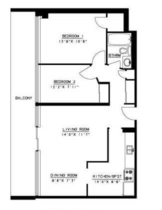 2 chambres/1 salle de bain - Wood Glen Estates