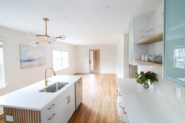 Light filled open concept living room and kitchen - 2406 Boswell Rd