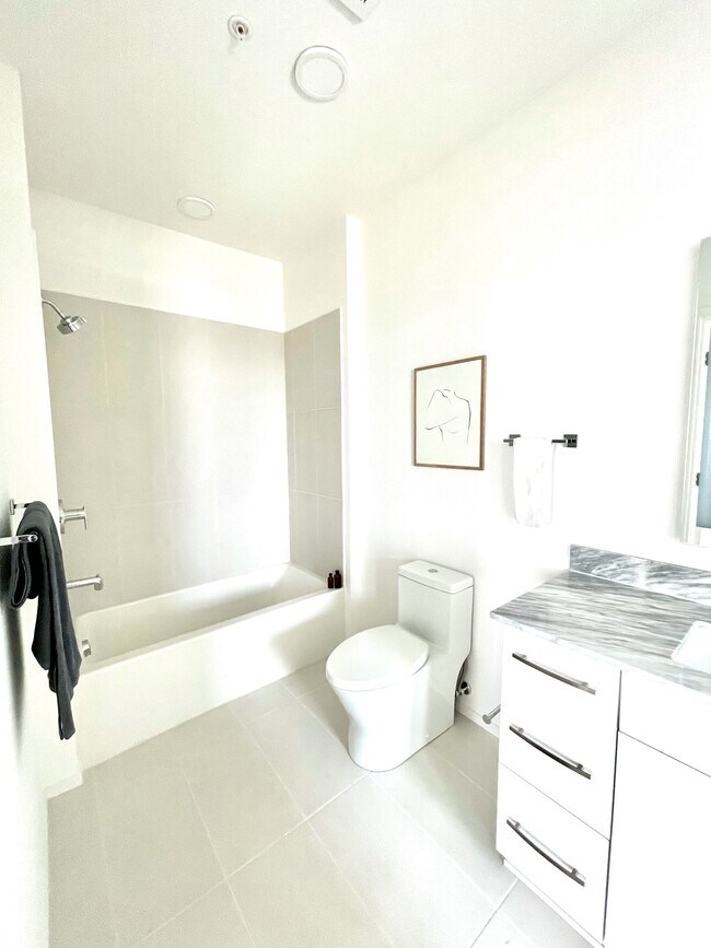 Bathroom with LED light mirror - 806 Olympic St