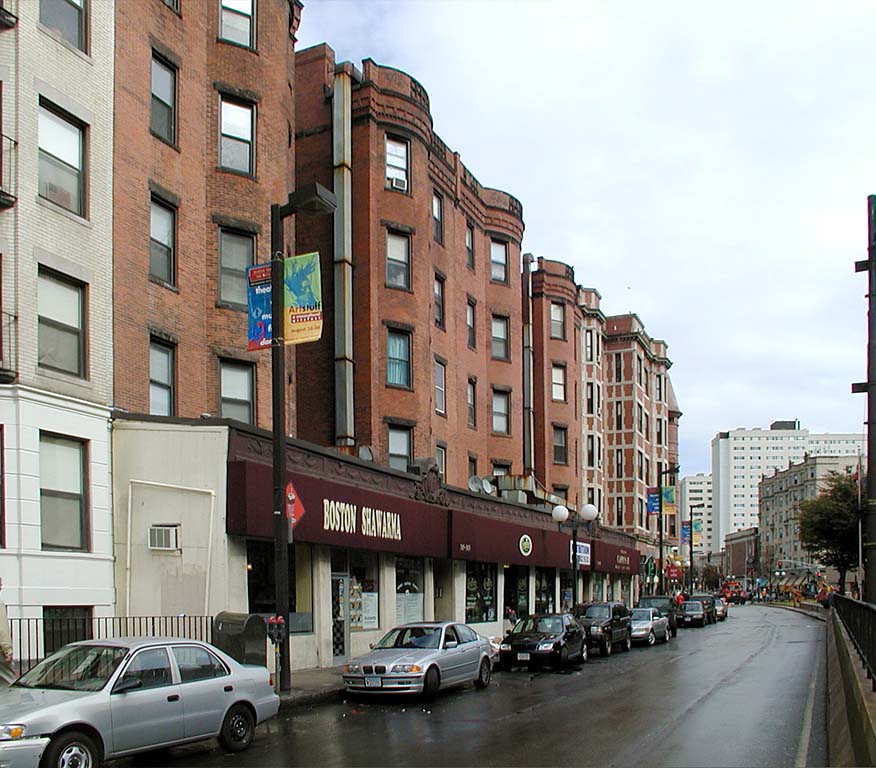 Vista al edificio ruta alternativa - 309-315 Huntington Ave