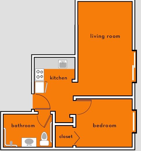 1BR/1BA - E E Cleveland Manor