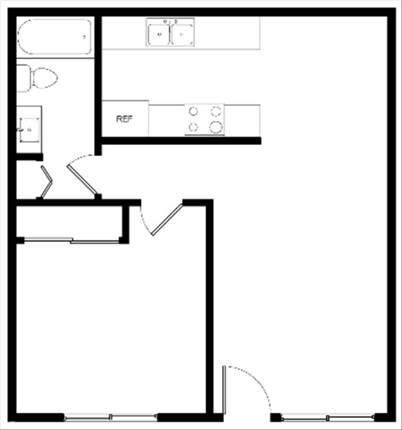 Plano de planta - Butterfly Garden Apartments