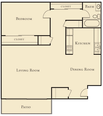 1BR/1BA - Woodside Court