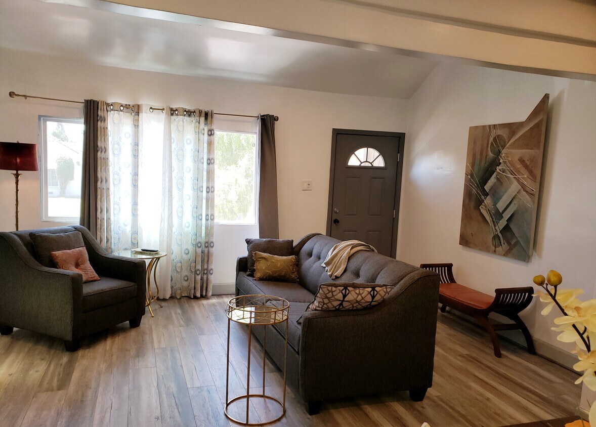 Living room staged w/furniture - 1740 S Mansfield Ave