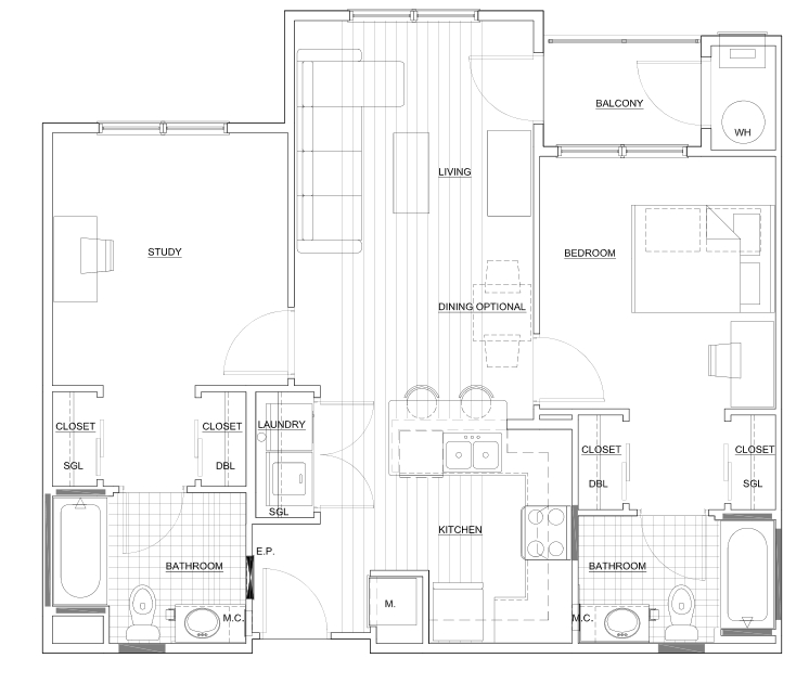 1BR/2BA - The Pavilion at North Grounds