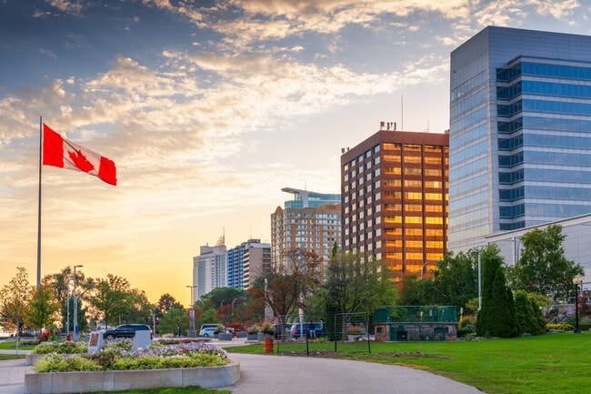 The waterfront in Windsor is a beautiful place for an evening stroll.