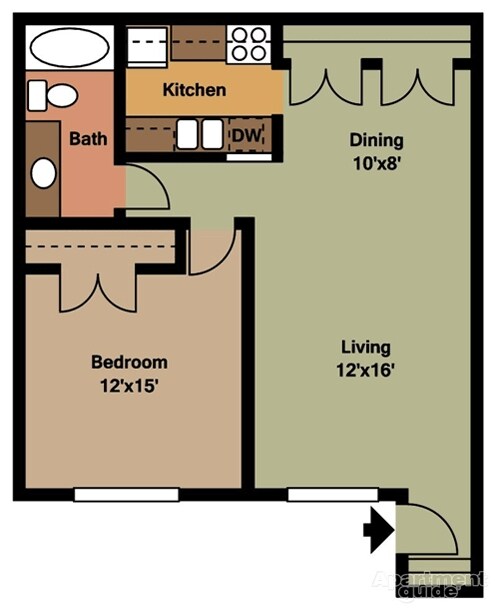 CedarBrook Apartments – One Bedroom Apartment