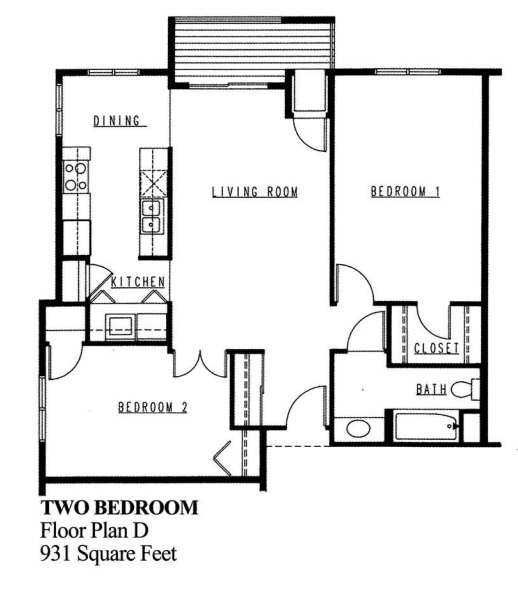 2BR/1BA - Northview Manor