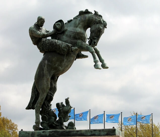 Cowboy sculpture outside the Oklahoma State Capitol