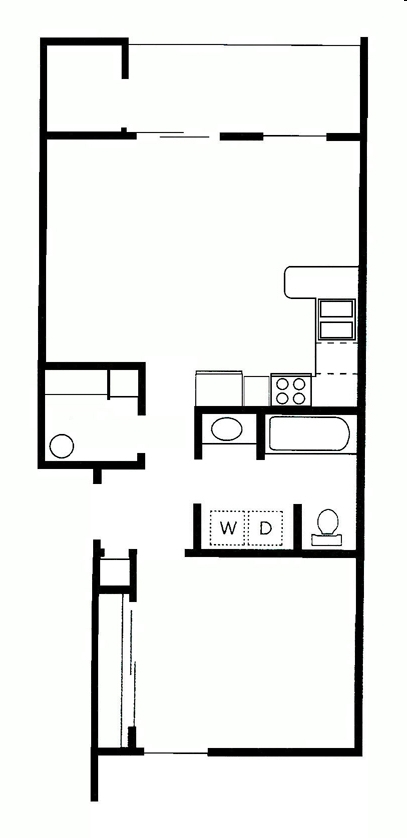 1BR/1BA - Barrington Place Apartments