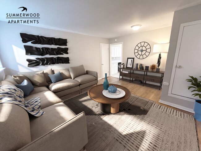 Summerwood 1bd/1ba Living Room - Summerwood