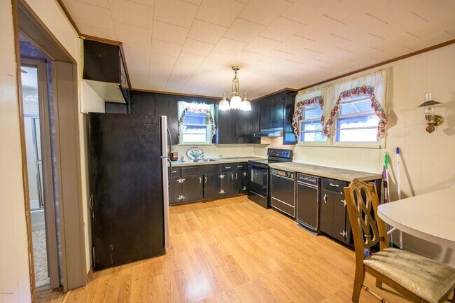 La cocina tiene refrigerador nuevo, lavavajillas y muchos gabinetes. - 733 Falls Rd