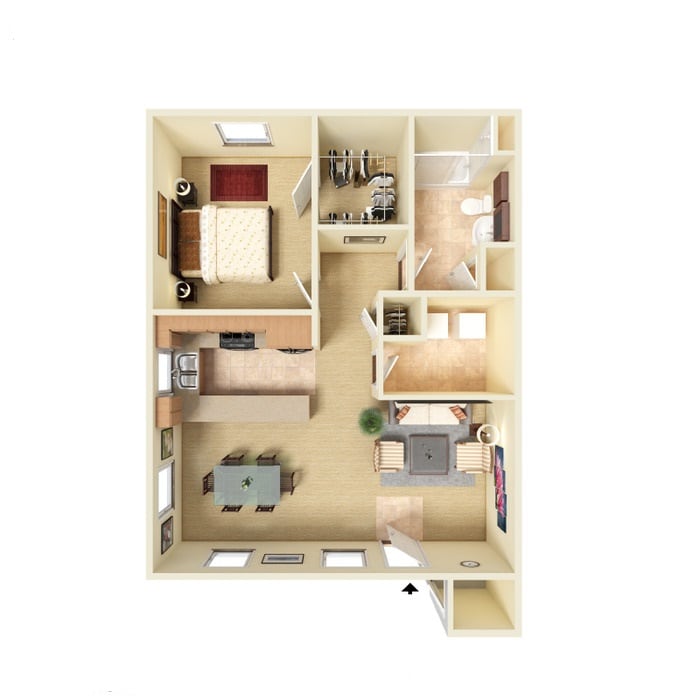 One bedroom - Decatur Place Apartments