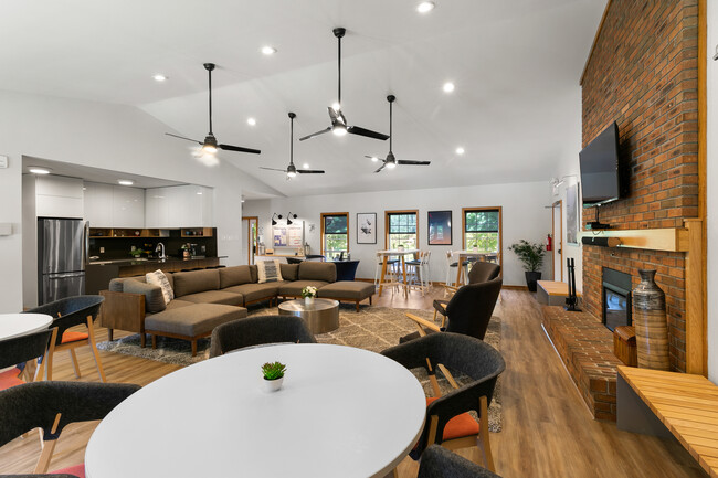 Community Building Interior with Fully Functional Kitchen- Available for Private Events - California Apartments