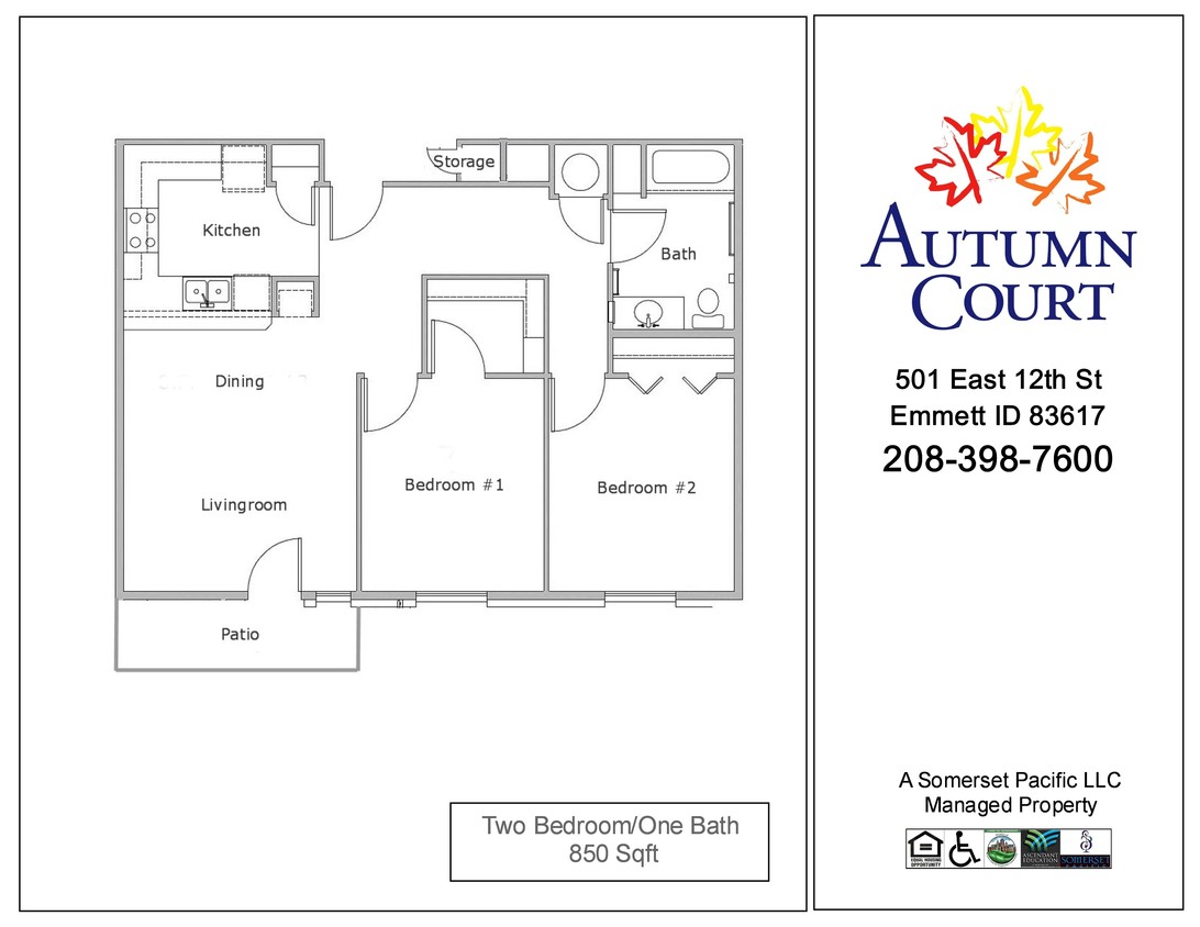 2BR/1BA - Autumn Court Apartments