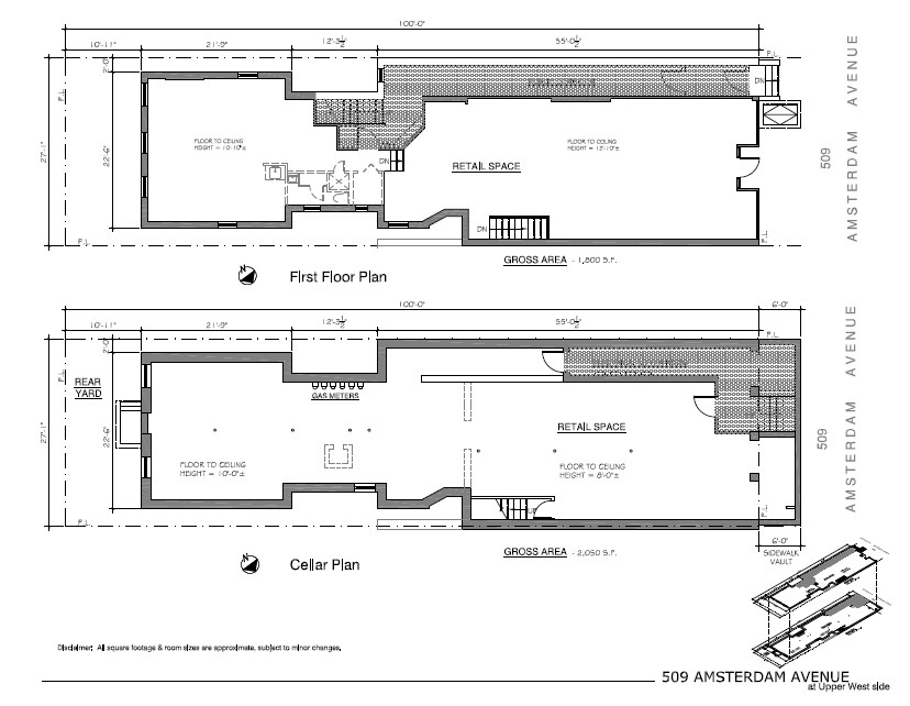Plano de planta - 509 Amsterdam Ave