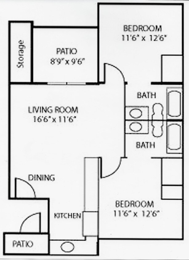 Plano de planta - 1207 E 8th St