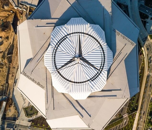 The Mercedes Benz Stadium achieved LEED Platinum status with the highest score ever for a sports venue
