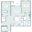 2 Bed, 2 Bath - 1186 SF