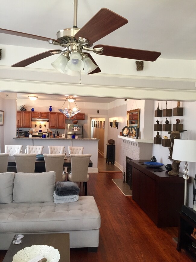 View as you walk in the front door into 1 big open area for living room, dining area and kitchen - 803 Voisin St