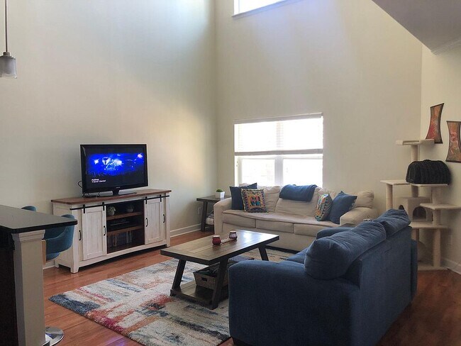 Living room w/ vaulted ceilings - 221 Delmont St