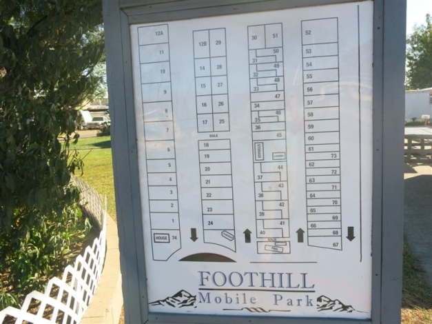 Mapa - Foothill Mobile Home Park