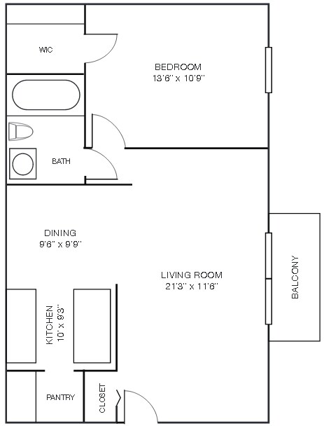 Four Seasons Apartments and Townhomes – 1 BD Garden