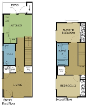 Two Bedroom Townhome - Parkside at Sycamore