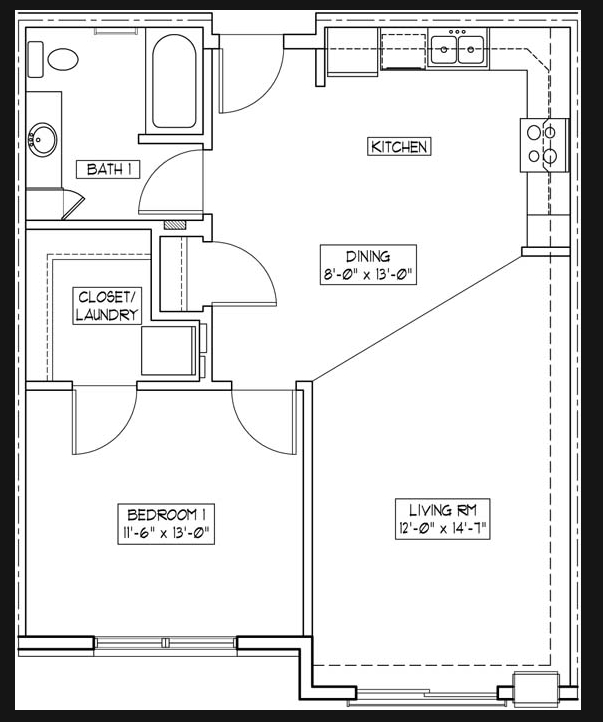 1HAB/1BA - The Ridge Apartments