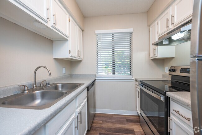 1HAB, 1BA - 675 ft² - Cocina - Meadowlark Apartments