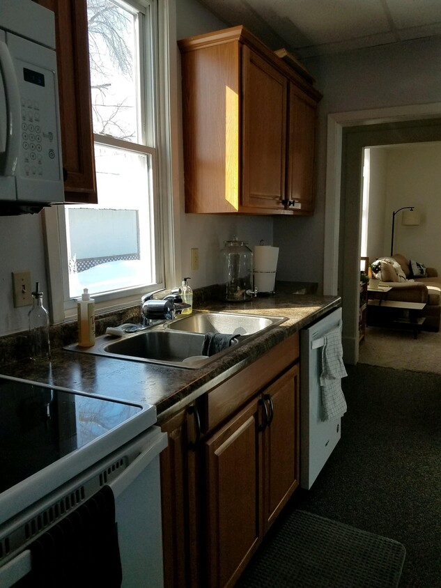 View from kitchen into livingroom - 216 East St.